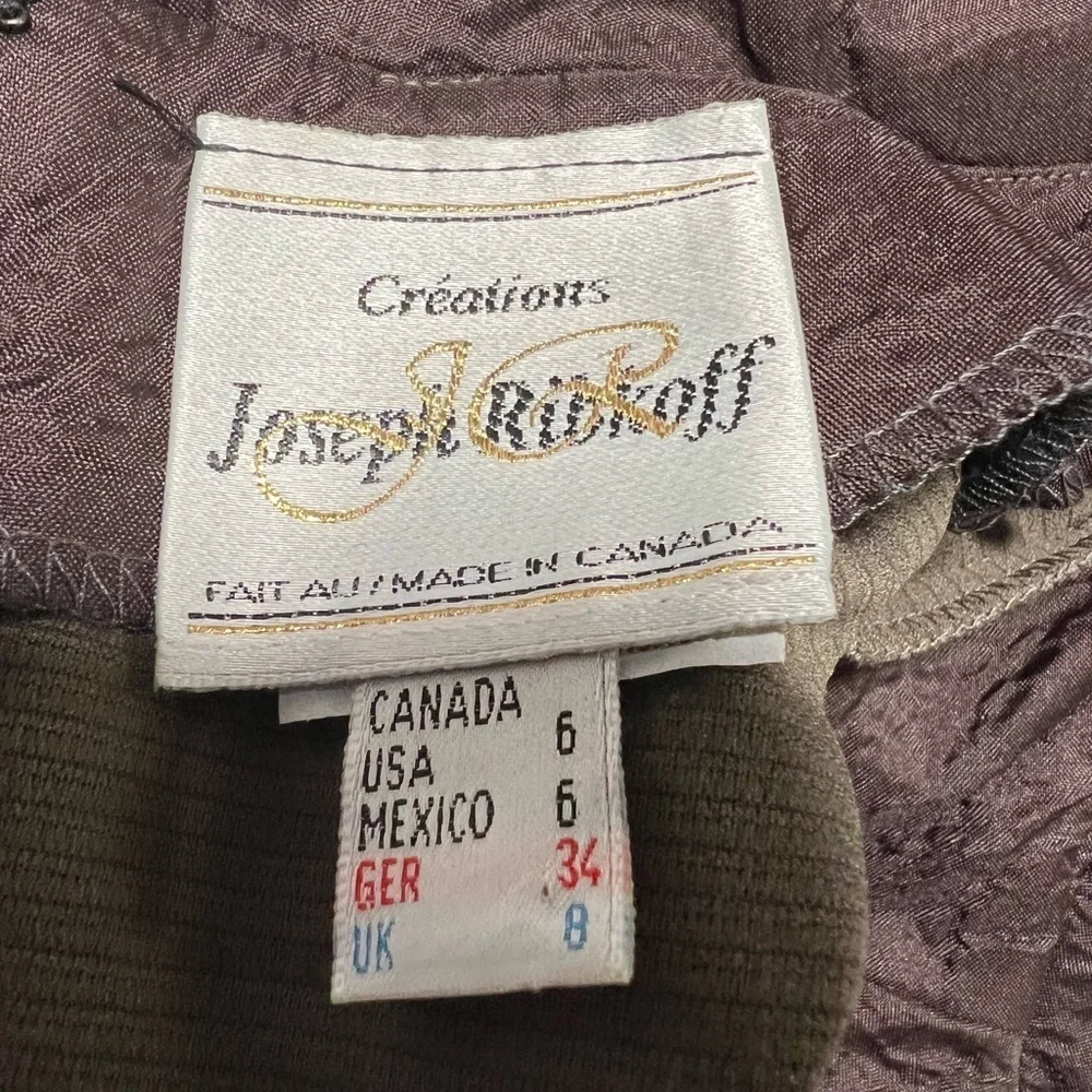 Joseph Ribkoff Creations Ribbed Sheath Dress Faux Fur Trim (D1)